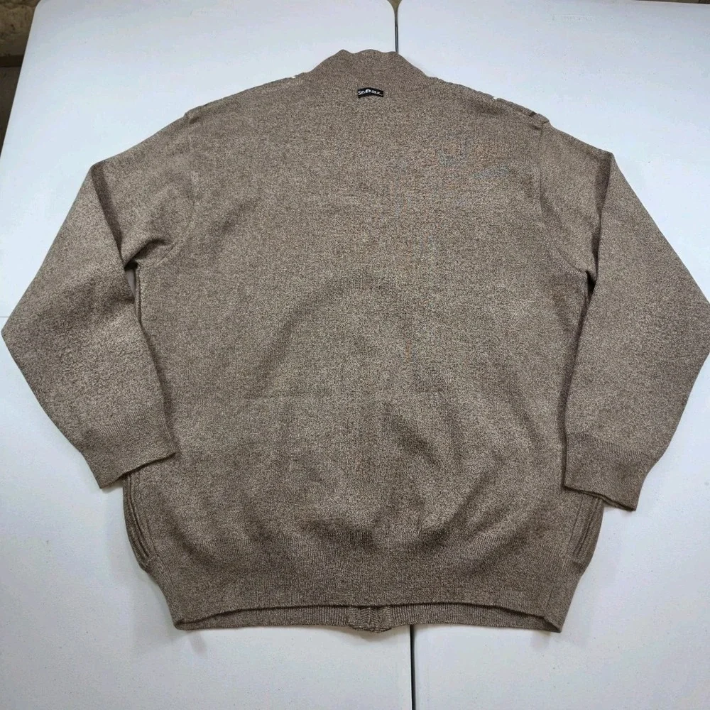 SilverSilk Men's Full Zip Sweater Knit Cardigan Textured XXL Coogi Old Money